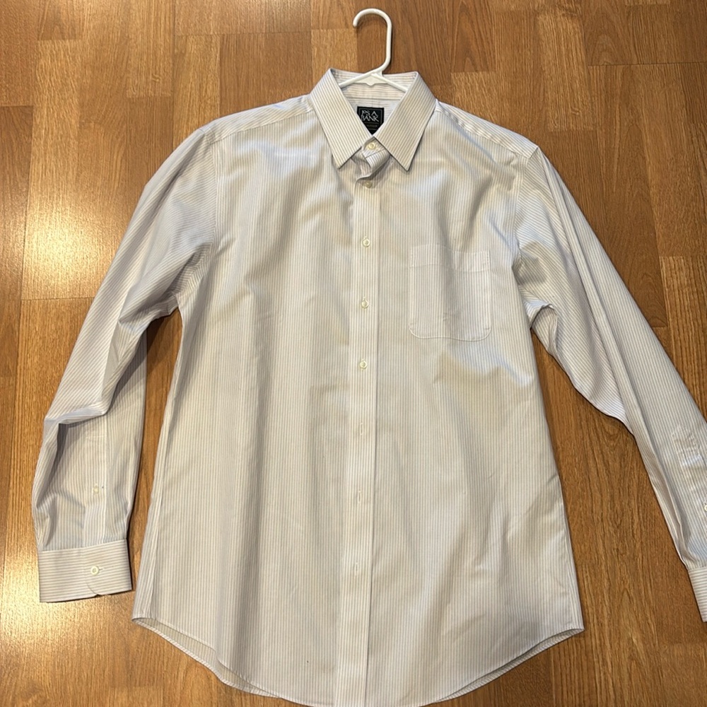 White (with light stripes) Dress Shirt